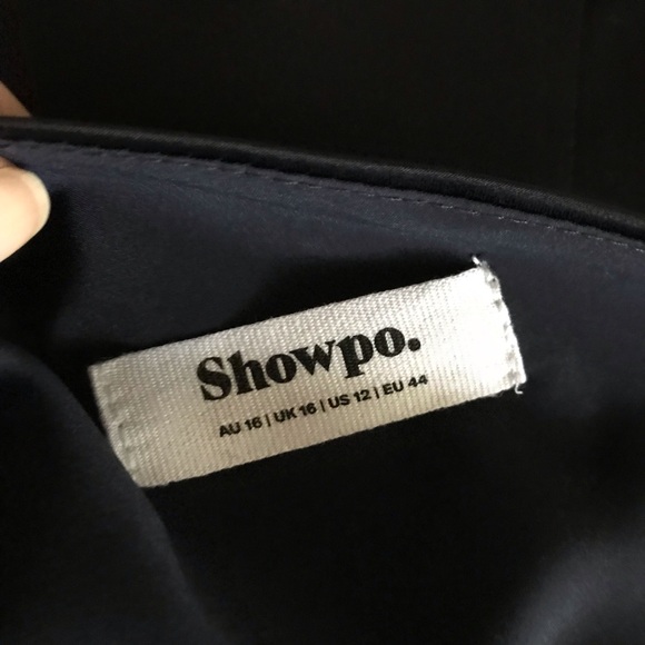 Showpo Navy Blue One Shoulder Dress - Picture 8 of 9